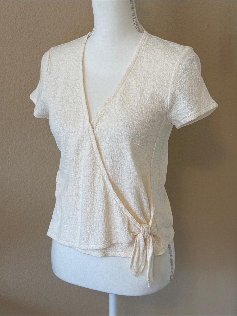 Madewell Texture & Thread Wrap-Tie Top